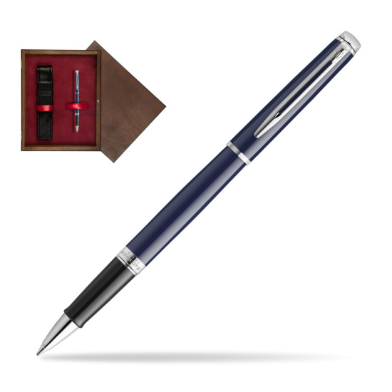 Waterman HÉMISPHÈRE BLUE CORE RollerPenna a Sfera in single wooden box Wenge Single Maroon