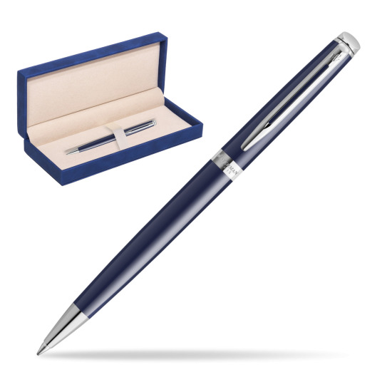 Waterman HÉMISPHÈRE BLUE CORE Penna a Sfera in suede box navy blue