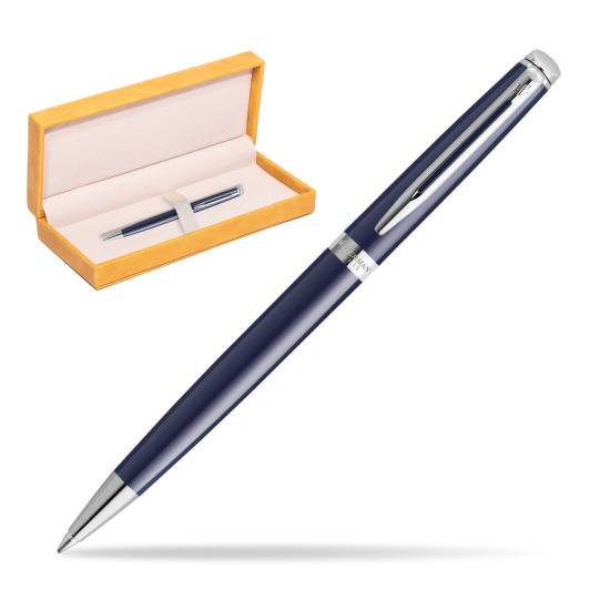 Waterman HÉMISPHÈRE BLUE CORE Penna a Sfera in suede box yellow