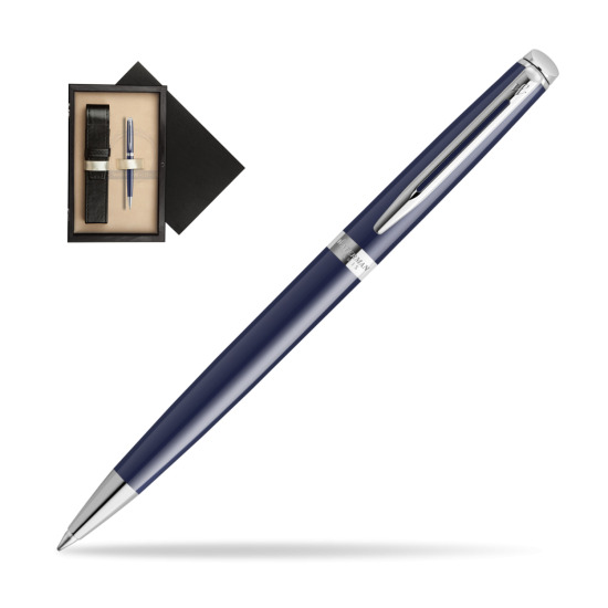 Waterman HÉMISPHÈRE BLUE CORE Penna a Sfera in single wooden box Wenge Single Ecru