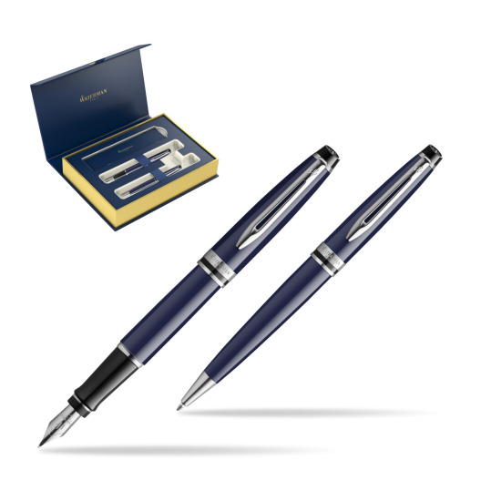 Waterman EXPERT BLUE CORE Fountain pen + Ballpoint pen Gift Set 