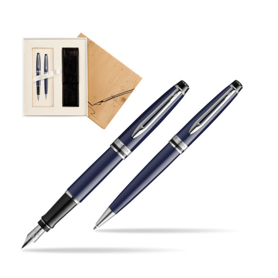 Waterman EXPERT BLUE CORE Fountain pen + Ballpoint pen Gift Set in Standard 2
