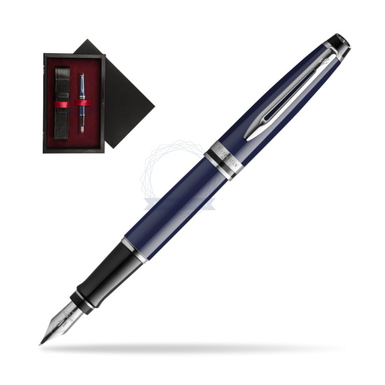 Waterman EXPERT BLUE CORE Penna Stilografica in single wooden box Black Single Maroon