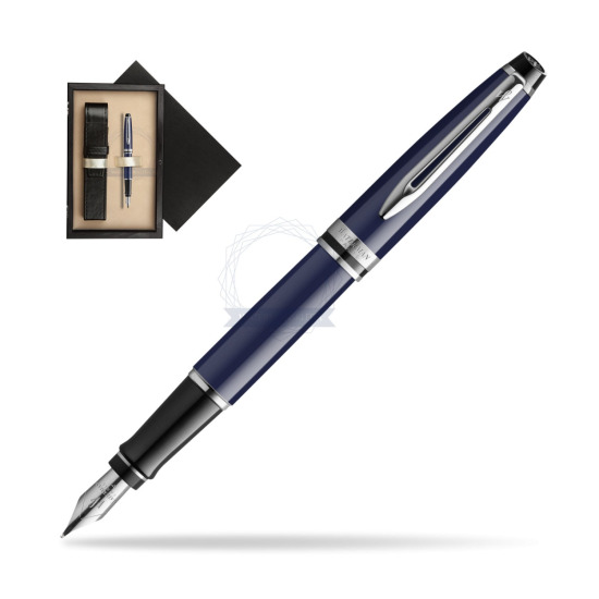 Waterman EXPERT BLUE CORE Penna Stilografica in single wooden box Wenge Single Ecru