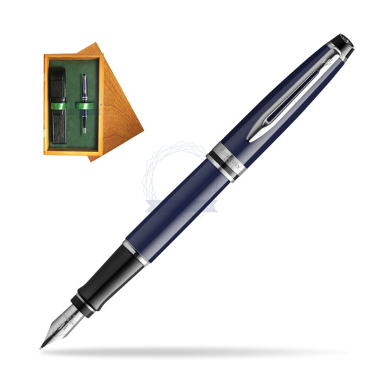 Waterman EXPERT BLUE CORE Penna Stilografica in single wooden box Honey Single Green