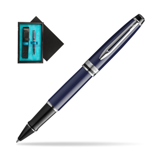 Waterman EXPERT BLUE CORE RollerPenna a Sfera in single wooden box Black Single Turquoise