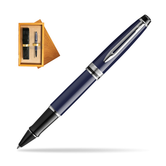 Waterman EXPERT BLUE CORE RollerPenna a Sfera in single wooden box Honey Single Ecru