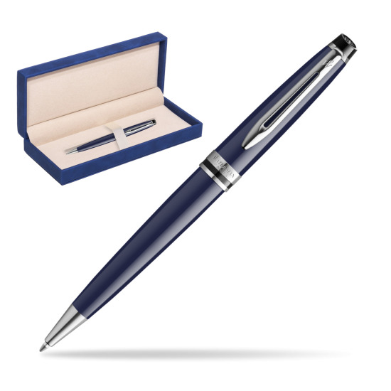 Waterman EXPERT BLUE CORE Penna a Sfera in suede box navy blue