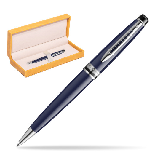 Waterman EXPERT BLUE CORE Penna a Sfera in suede box yellow