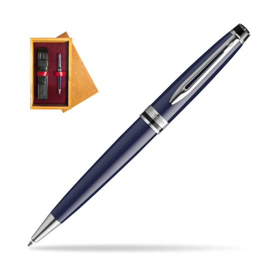 Waterman EXPERT BLUE CORE Penna a Sfera in single wooden box Honey Single Maroon