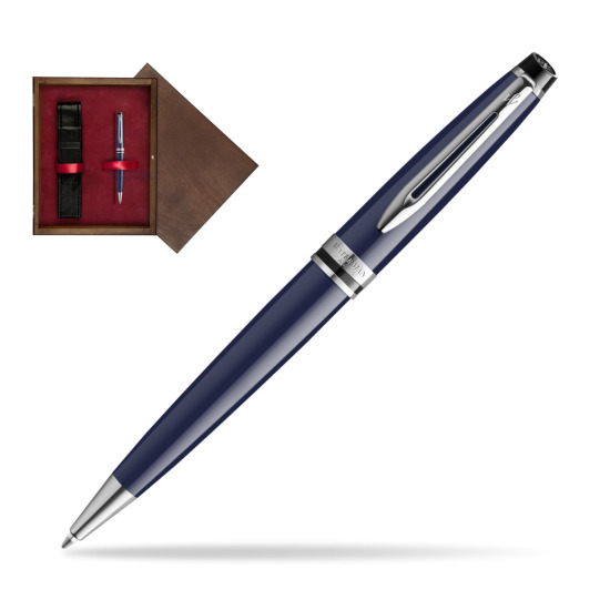 Waterman EXPERT BLUE CORE Penna a Sfera in single wooden box Wenge Single Maroon