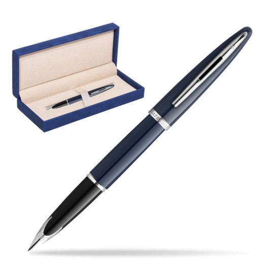 Waterman CARÈNE BLUE CORE Penna Stilografica in suede box navy blue