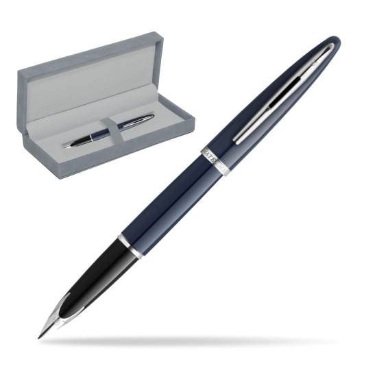 Waterman CARÈNE BLUE CORE Penna Stilografica in suede box grey