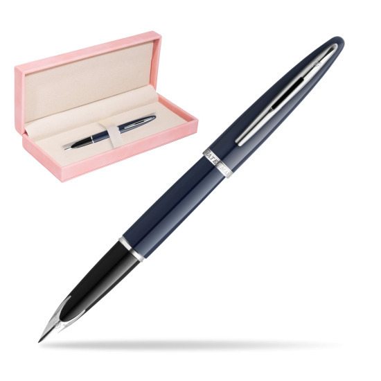 Waterman CARÈNE BLUE CORE Penna Stilografica in suede box pink