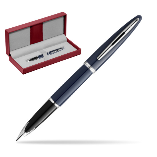 Waterman CARÈNE BLUE CORE Stylo-plume in the red leather box