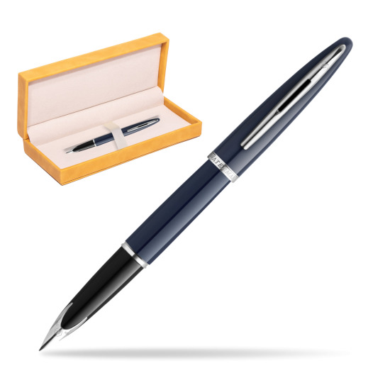 Waterman CARÈNE BLUE CORE Penna Stilografica in suede box yellow