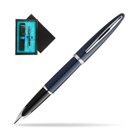 Waterman CARÈNE BLUE CORE Penna Stilografica in single wooden box Black Single Turquoise