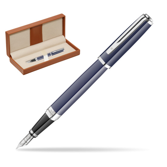 Waterman EXCEPTION BLUE CORE Penna Stilografica  in classic box brown