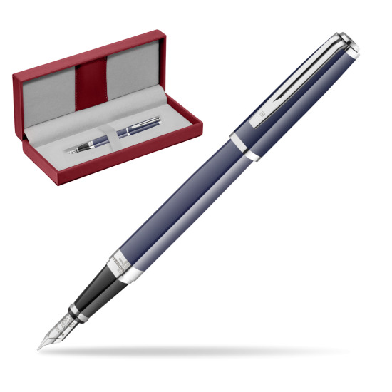 Waterman EXCEPTION BLUE CORE Stylo-plume in the red leather box
