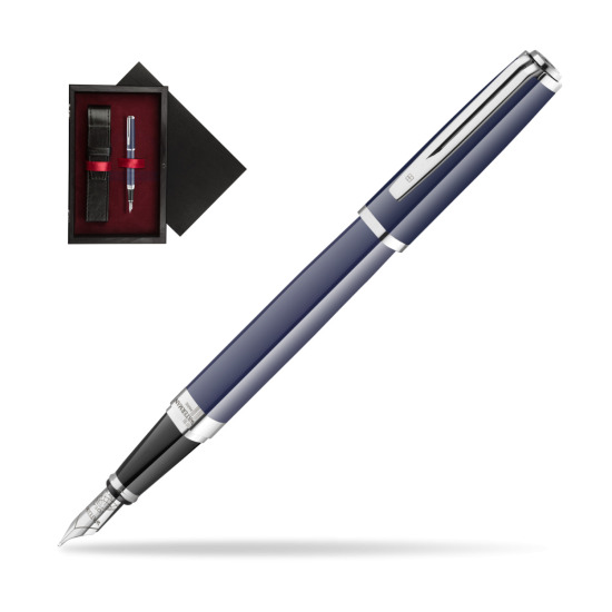 Waterman EXCEPTION BLUE CORE Penna Stilografica in single wooden box Black Single Maroon
