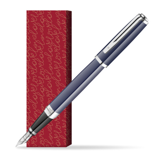 Waterman EXCEPTION BLUE CORE Penna Stilografica in cover True Love