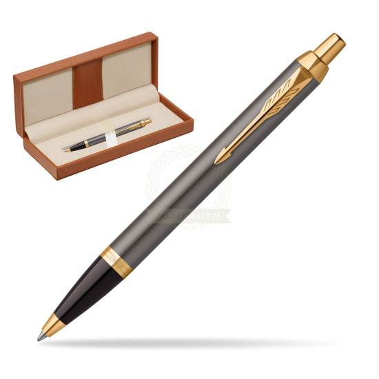Parker IM Grey Core GT Penna a Sfera  in classic box brown