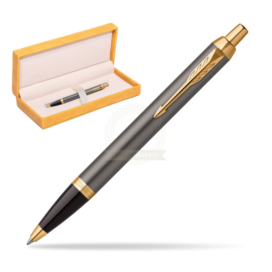Parker IM Grey Core GT Penna a Sfera in suede box yellow
