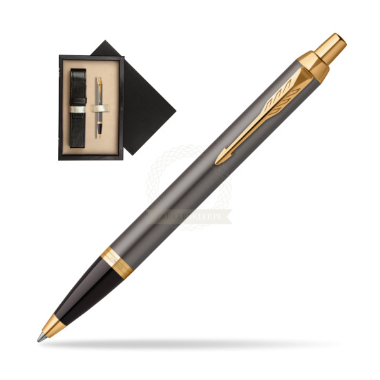 Parker IM Grey Core GT Penna a Sfera in single wooden box Wenge Single Ecru