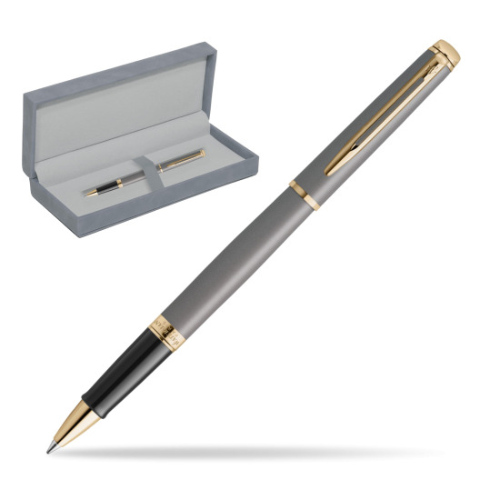 Waterman Hémisphère Stone Grey Metallic GT RollerPenna a Sfera in suede box grey