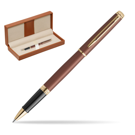 Waterman Hémisphère Copper Red Metallic GT RollerKugelschreiber  in classic box brown