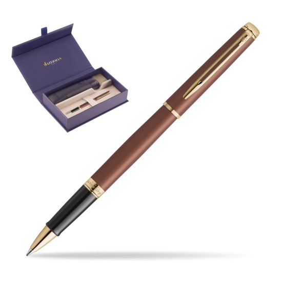 Waterman Hémisphère Copper Red Metallic GT RollerKugelschreiber in original Waterman box, slide-out case