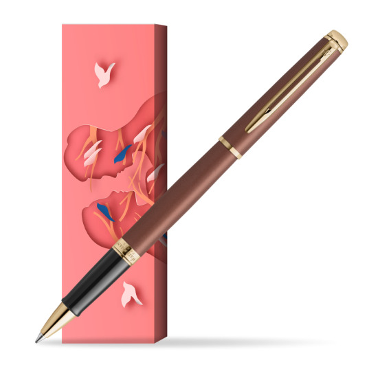 Waterman Hémisphère Copper Red Metallic GT RollerKugelschreiber in cover Magic Moments