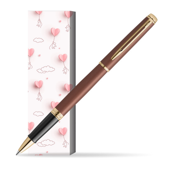 Waterman Hémisphère Copper Red Metallic GT RollerKugelschreiber in cover Love is in the air