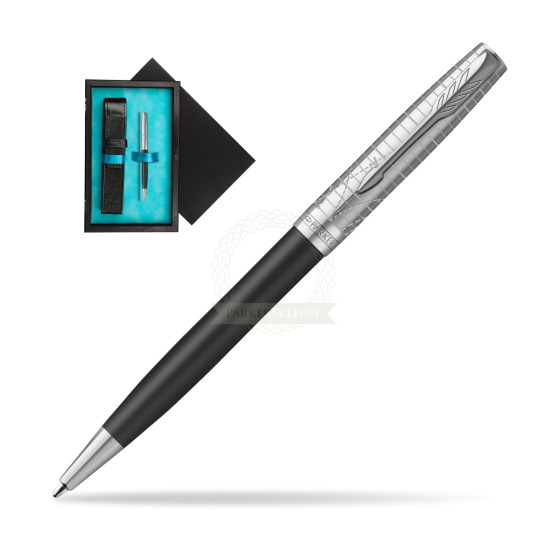 Parker Sonnet LEGACY OF FLIGHT ballpoint pen in single wooden box Black Single Turquoise