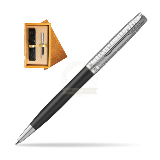Parker Sonnet LEGACY OF FLIGHT ballpoint pen in single wooden box Honey Single Ecru