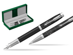 Parker PREMIUM LEGACY OF FLIGHT Gift Set Fountain Pen + Ballpoint Pen in the green leather box