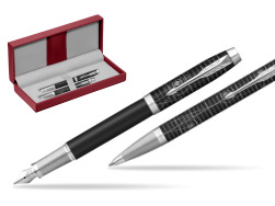 Parker PREMIUM LEGACY OF FLIGHT Gift Set Fountain Pen + Ballpoint Pen in the red leather box