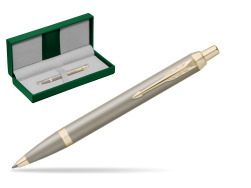 Parker IM RITUALS SANDSTONE Ballpoint Pen in the green leather box