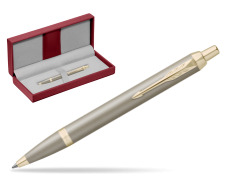 Parker IM RITUALS SANDSTONE Ballpoint Pen in the red leather box