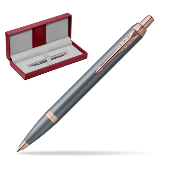 Parker IM RITUALS TURQUOISE SLATE Ballpoint Pen in the red leather box