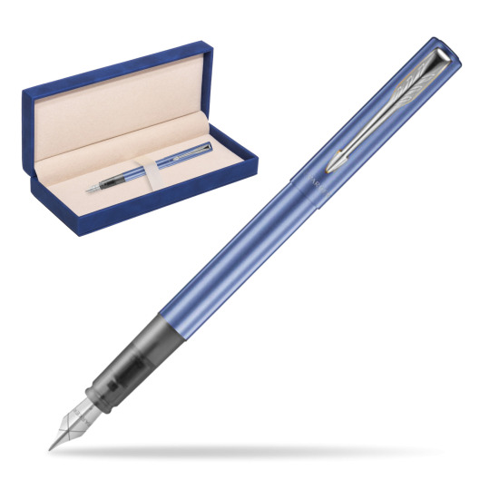 Parker Vector XL Blue CT Penna Stilografica in suede box navy blue