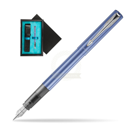 Parker Vector XL Blue CT Penna Stilografica in single wooden box Black Single Turquoise