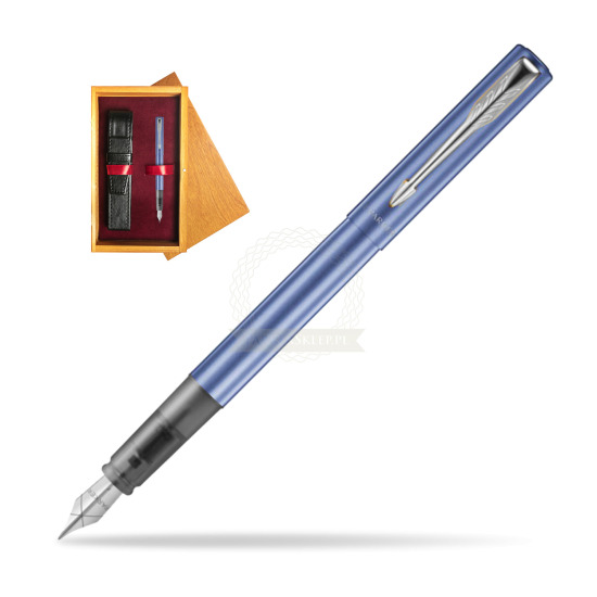 Parker Vector XL Blue CT Penna Stilografica in single wooden box Honey Single Maroon