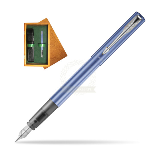 Parker Vector XL Blue CT Penna Stilografica in single wooden box Honey Single Green