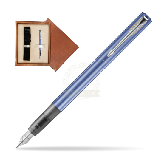 Parker Vector XL Blue CT Penna Stilografica in single wooden box Mahogany Single Ecru