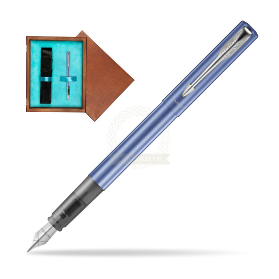 Parker Vector XL Blue CT Penna Stilografica in single wooden box Mahogany Single Turquoise 