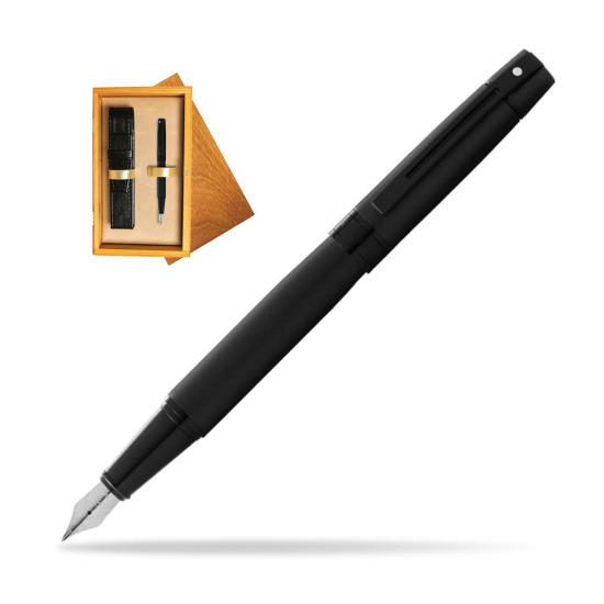 Sheaffer 300 Nero opaco Penna Stilografica in single wooden box Honey Single Ecru
