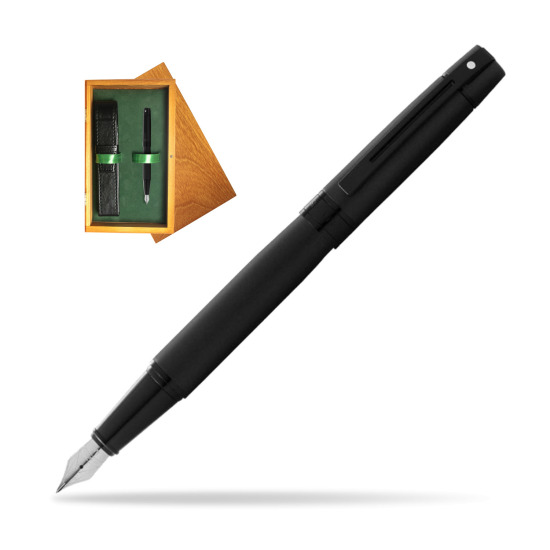 Sheaffer 300 Nero opaco Penna Stilografica in single wooden box Honey Single Green