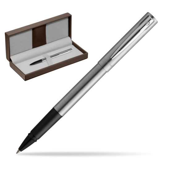 Waterman Rollerball Pen Graduate Chrom CT in the brown leather box