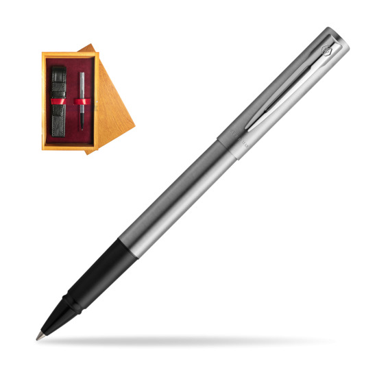 Waterman RollerPenna a Sfera Graduate Chrom CT in single wooden box Honey Single Maroon